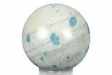 Blue Polka Dot Stone (Apatite & Cleavelandite) Sphere #246460-1